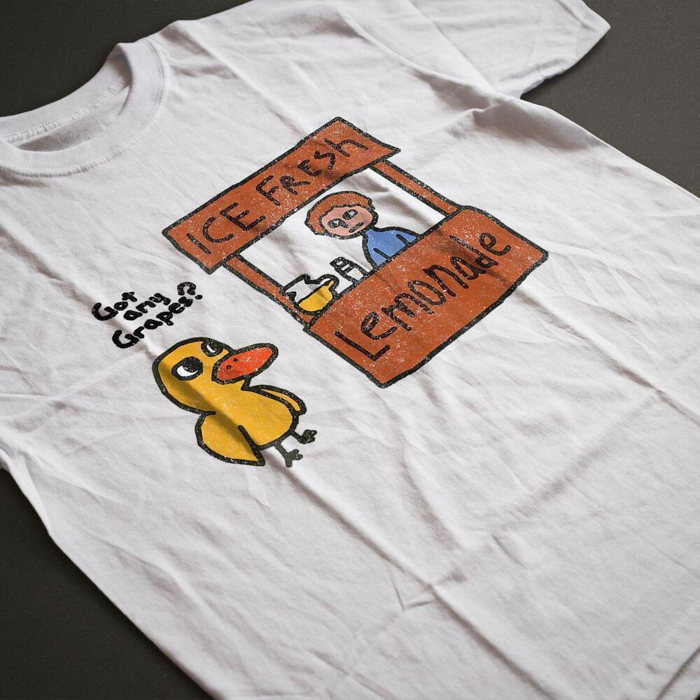 Got Any Grapes Funny Duck Parody Y2K Silly Gen Z Graphic T-Shirt
